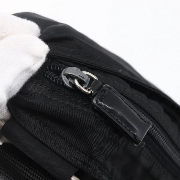 PRADA Shoulder Bag Nylon Black Silver Auth - Picture 12 of 16